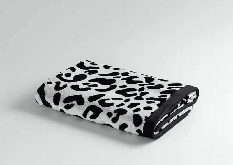 Animal Snow Leopard towel, folded