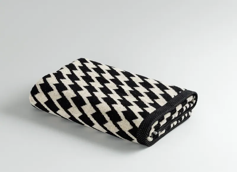 Harlequin Onyx towel, folded