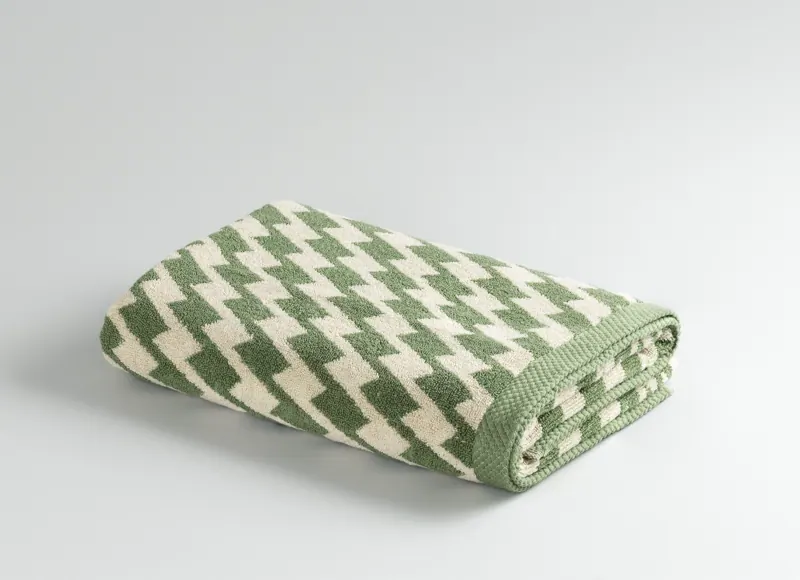 Harlequin Sage towel, folded