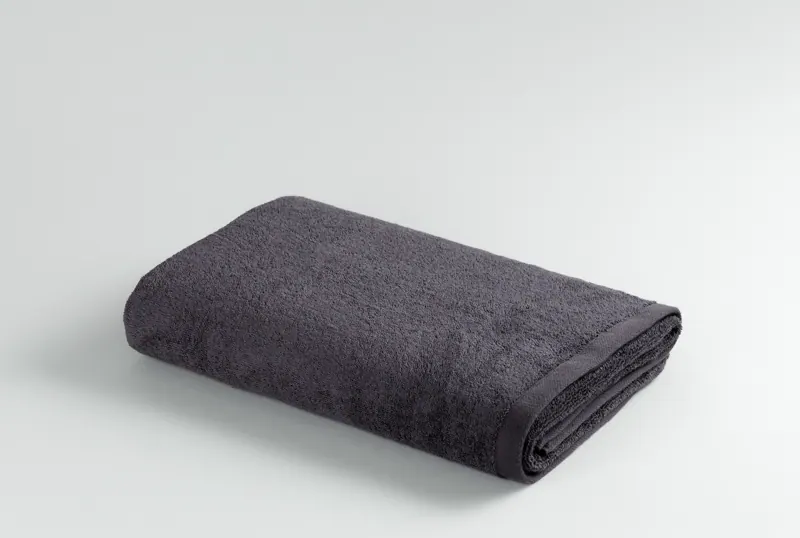Plain Charcoal towel, folded