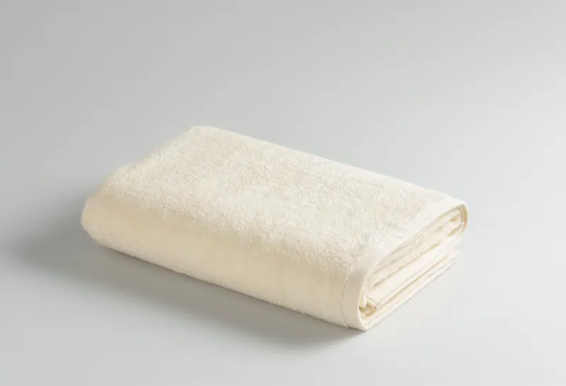 Plain Natural towel, folded