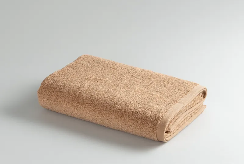Plain Sand towel, folded