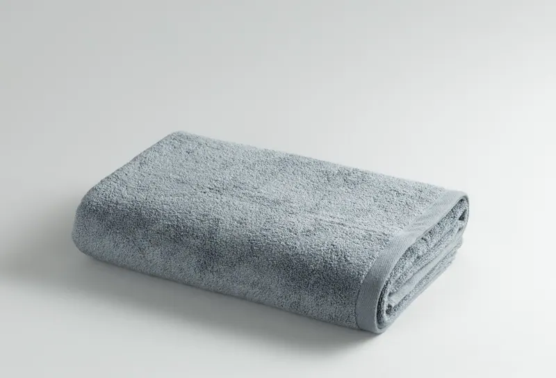 Plain Slate towel, folded