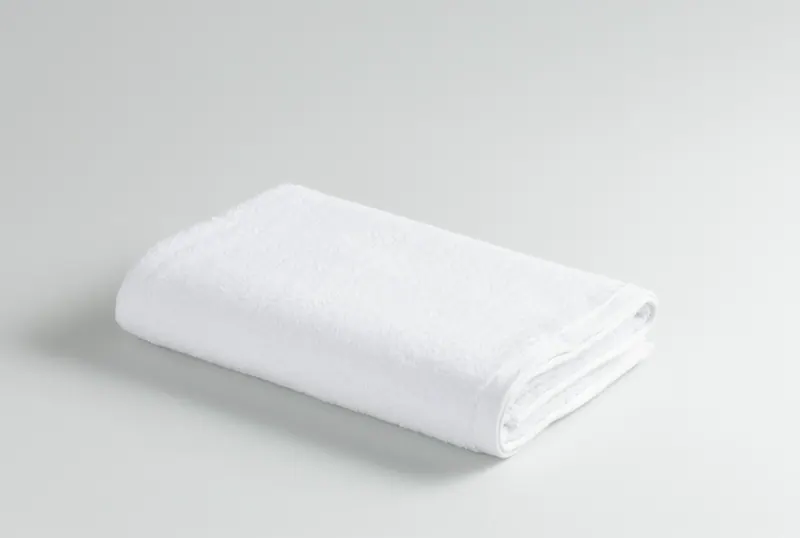 Plain White towel, folded
